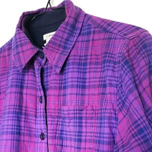 L.L. Bean Purple Fleece-lined Flannel Shirt